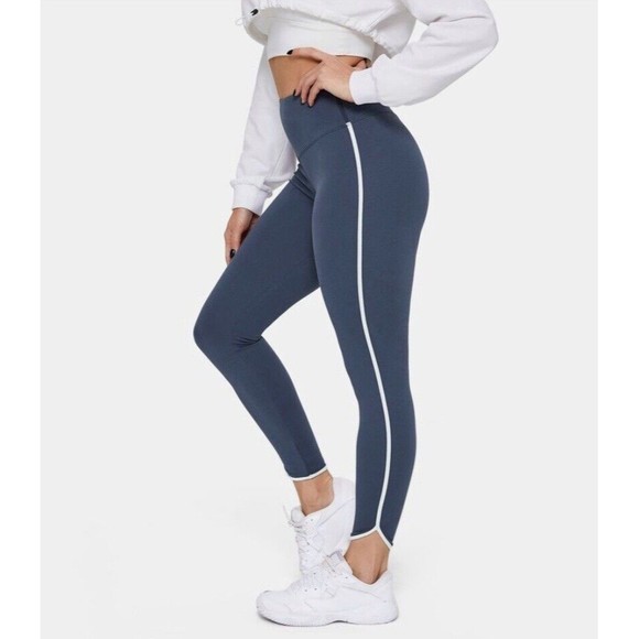 Halara Pants - Halara In My Feels Contrast Trim Split Hem Leggings Size S NWT